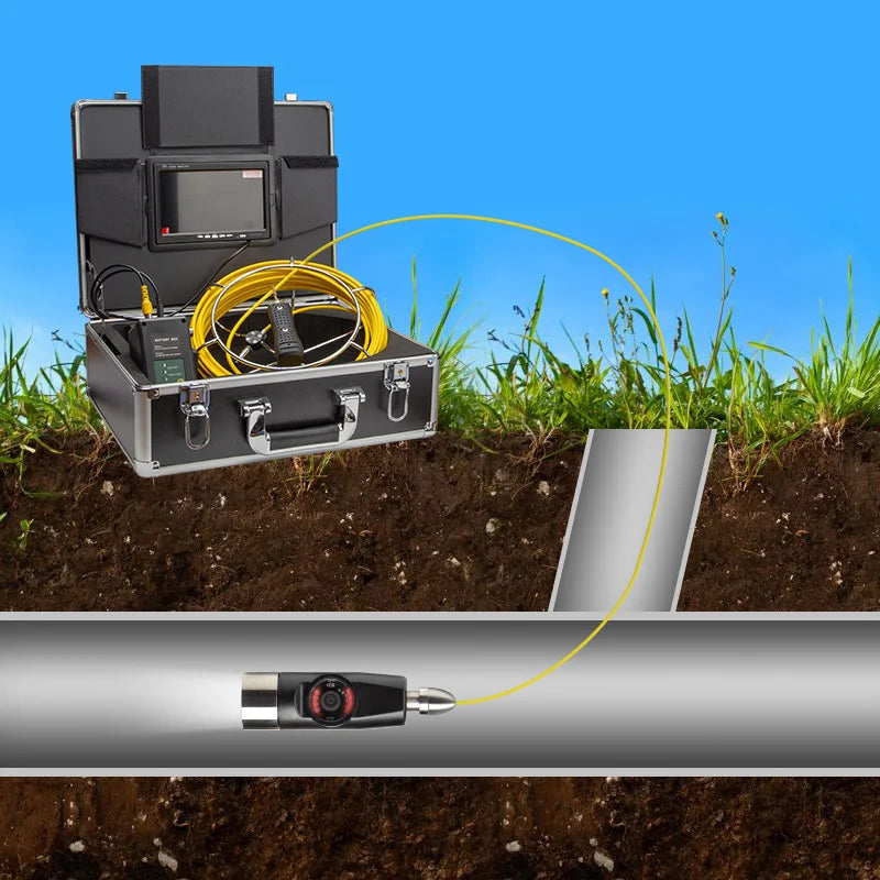 Cámara endoscópica industrial SYANSPAN con lente dual de cámara HD de 4500 mAh y diseño exclusivo para inspección de tuberías de alcantarillado y drenaje