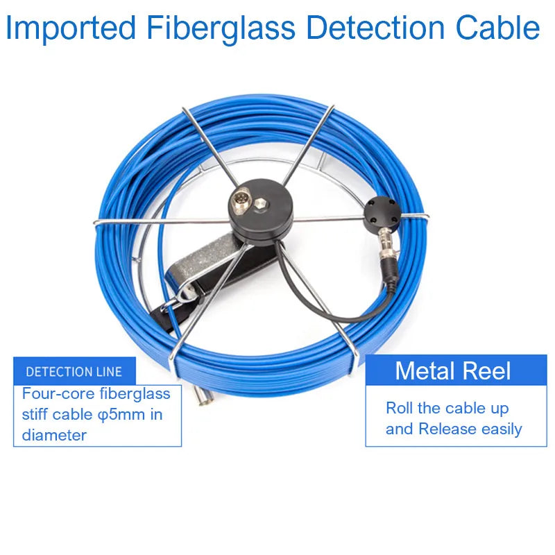 Cámara de video para inspección de tuberías SYANSPAN con grabación de audio DVR autonivelante, endoscopio industrial para tuberías de alcantarillado y drenaje