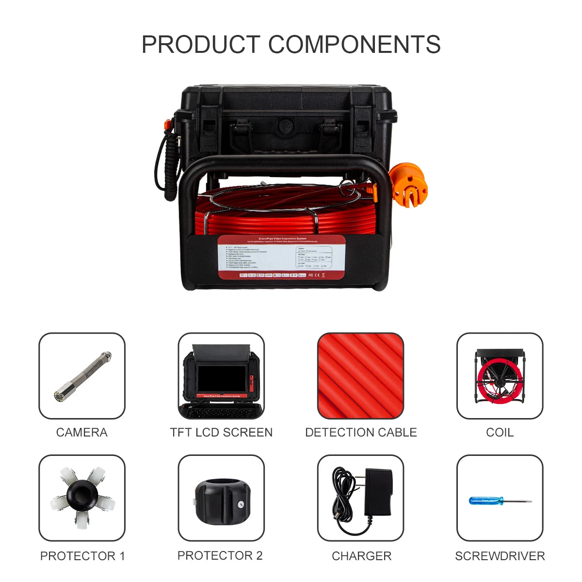 512Hz Transmitter Sonde for Pipeline Location Endoscope Image Self-Leveling DVR,SYANSPAN 23mm Drain Pipe Inspection Camera IP68